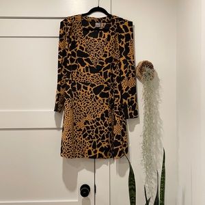 ASOS long sleeve, short wrap dress.